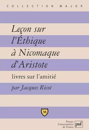 Leçon sur l'Éthique à Nicomaque d'Aristote