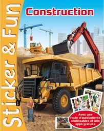 CONSTRUCTION STICKER AND FUN - 2 EN 1