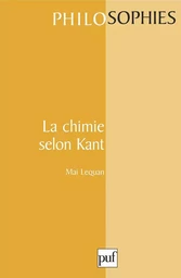 La chimie selon Kant