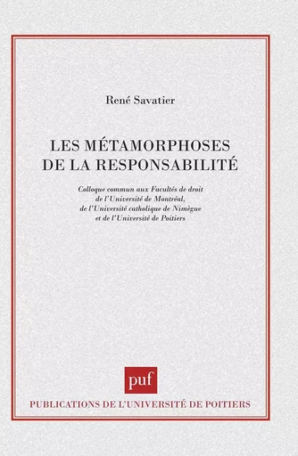 Métamorphoses de la responsabilité -  - PUF