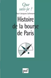 Histoire de la bourse de paris