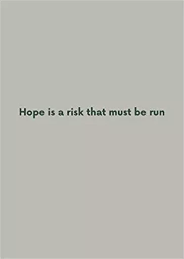 Robert Adams Hope is a risk that must be run /franCais/anglais -  ADAMS ROBERT - HARTMANN BOOKS