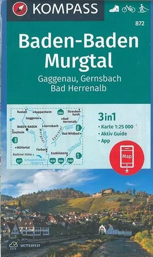 872 BADEN-BADEN - MURGTAL -  - KOMPASS KARTEN