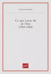 Ce que Lacan dit de l'être