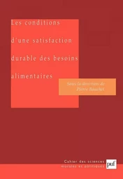 Les conditions d'une satisfaction durable des besoins alimentaires