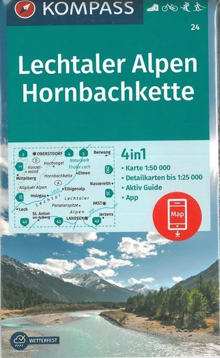 24 LECHTALER ALPEN - HORNBACHKETTE -  - KOMPASS KARTEN