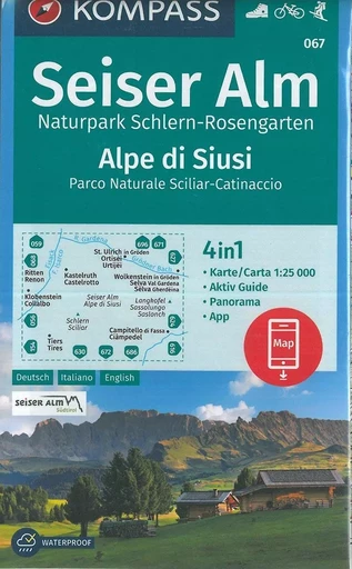 067 SEISER ALM ALPE DI SIUSI -  - KOMPASS KARTEN