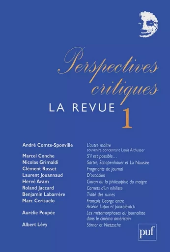 Perspectives critiques : la Revue 1 -  - PUF