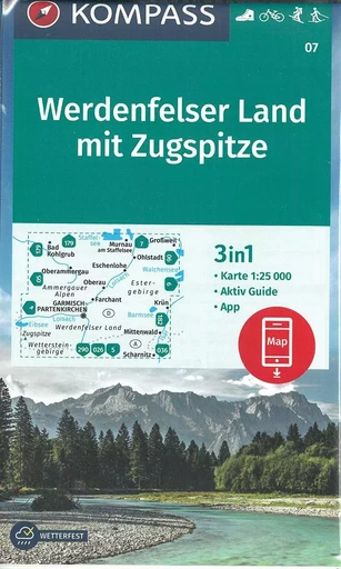 07 WERDENFELSER LAND ZUGGSPITZE -  - KOMPASS KARTEN