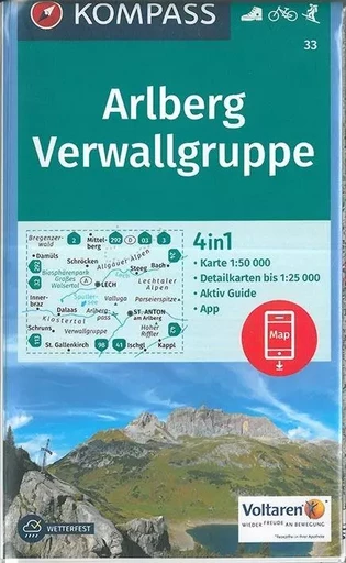 33 ARLBERG - VERWALLGRUPPE -  - KOMPASS KARTEN