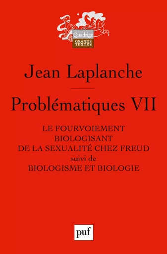 Problématiques VII - Jean Laplanche - PUF