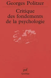 Critique des fondements de la psychologie