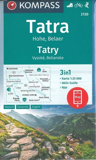 2130 HOHE TATRA VYSOKE TATRY -  - KOMPASS KARTEN