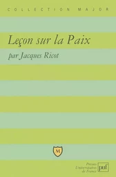 Leçon sur la Paix