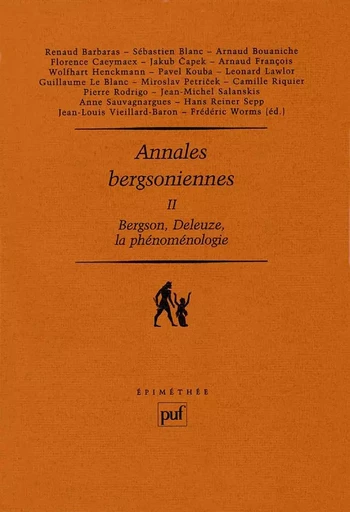 Annales bergsoniennes, II -  - PUF