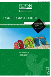 Langue, langage et droit