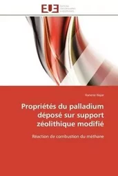 Propriétés du palladium déposé sur support zéolithique modifié