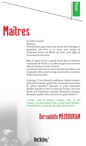 MAITRES - BERNADETTE MEZBOURIAN - RED ACTIVE