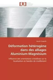 Déformation hétérogène dans des alliages aluminium-magnésium