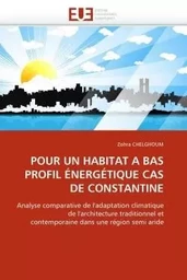 Pour un habitat a bas profil énergétique cas de constantine