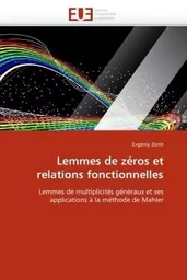 Lemmes de zéros et relations fonctionnelles