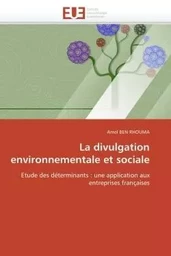 La divulgation environnementale et sociale