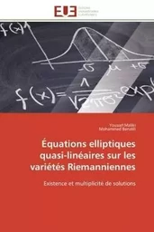 Équations elliptiques quasi-linéaires sur les variétés Riemanniennes