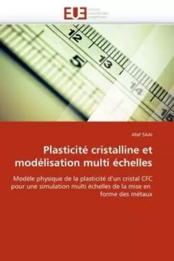 Plasticité cristalline et modélisation multi échelles -  SAAI-A - UNIV EUROPEENNE