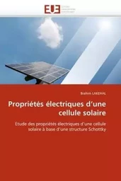 Propriétés électriques d''une cellule solaire