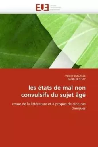 les états de mal non convulsifs du sujet âgé -  - UNIV EUROPEENNE