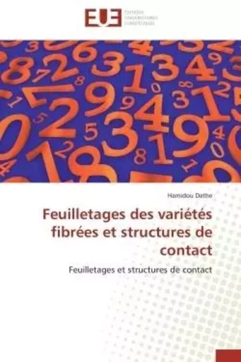 Feuilletages des variétés fibrées et structures de contact - Hamidou Dathe - UNIV EUROPEENNE