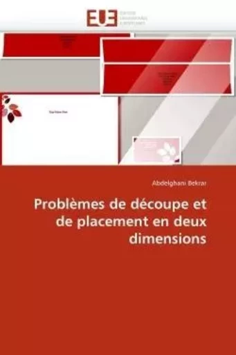 Problèmes de découpe et de placement en deux dimensions - Abdelghani BEKRAR - UNIV EUROPEENNE