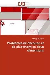 Problèmes de découpe et de placement en deux dimensions