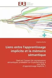 Liens entre l'apprentissage implicite et la mémoire sémantique