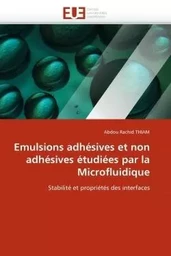 Emulsions adhésives et non adhésives étudiées par la microfluidique