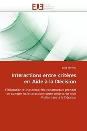 Interactions entre critères en aide à la décision