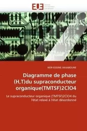 Diagramme de phase (h,t)du supraconducteur organique(tmtsf)2clo4