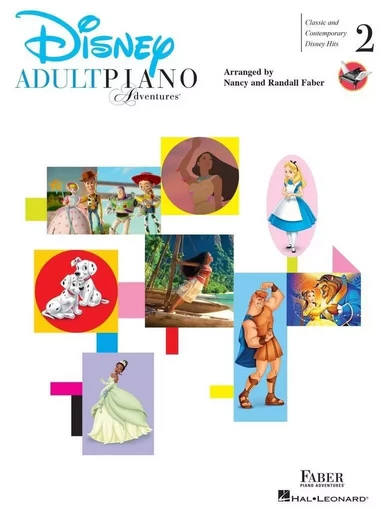 ADULT PIANO ADVENTURES - DISNEY BOOK 2 - CLASSIC AND CONTEMPORARY DISNEY HITS - PIANO -  DIVERS AUTEURS - HAL LEONARD