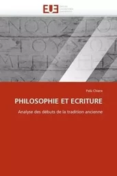 Philosophie et ecriture