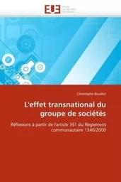 L''effet transnational du groupe de sociétés