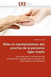 Rôles et représentations des proches de la personne âgée inapte