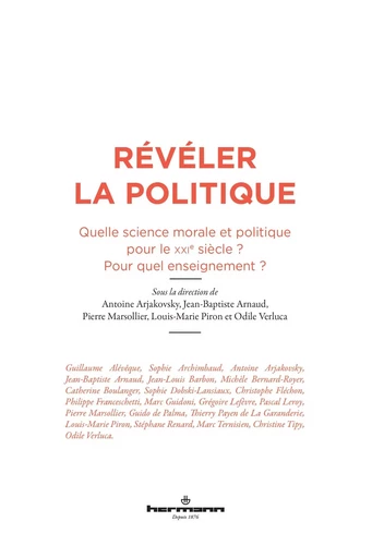 Révéler la politique -  - HERMANN