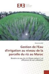 Gestion de l''eau d''irrigation au niveau de la parcelle du riz au maroc