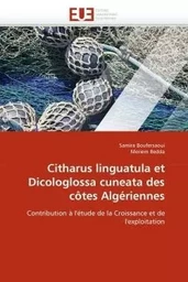 Citharus linguatula et dicologlossa cuneata des côtes algériennes