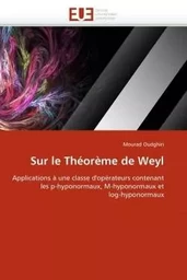 Sur le théorème de weyl