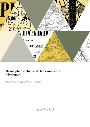 Revue philosophique de la France et de l'étranger - Alexandre Ribot - HACHETTE BNF