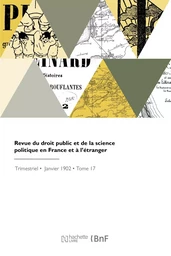 Revue du droit public et de la science politique en France et à l'étranger