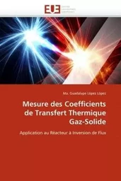 Mesure des coefficients de transfert thermique gaz-solide