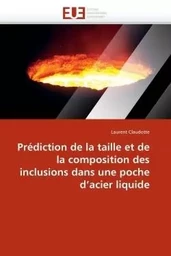 Prédiction de la taille et de la composition des inclusions dans une poche d''acier liquide