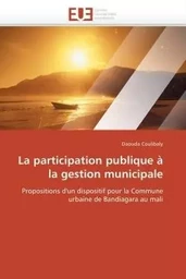 La participation publique à la gestion municipale